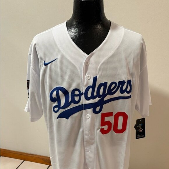 Los Angeles Dodgers Mookie Betts # 50 Jersey , Unisex - Picture 11 of 16